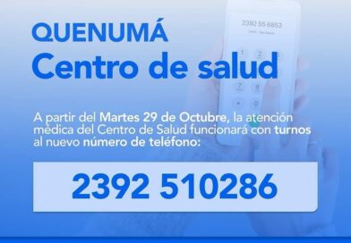 📢 Nuevo medio de contacto para el Centro de Salud de Quenumá 📞