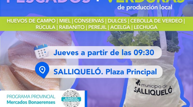 ¡Mañana Jueves en Salliqueló! 🌱🐟