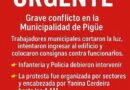 Tensión en Pigüé: municipales cortan la luz del Palacio Comunal en protesta por la reducción de carga horaria