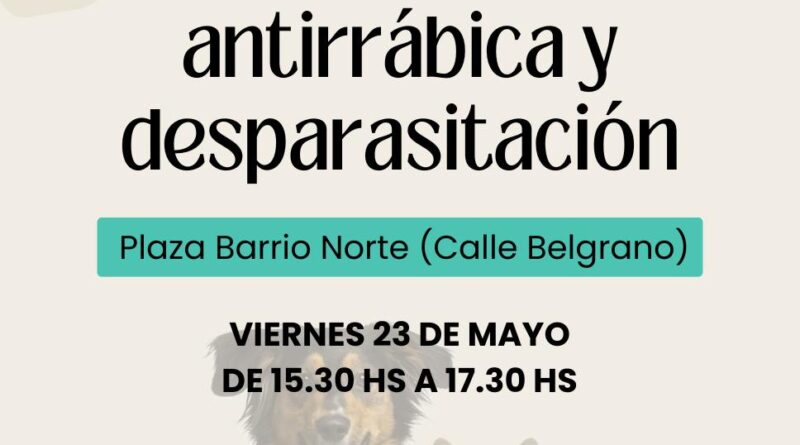 🐱🐶 Nueva jornada de vacunación antirrábica y desparasitación.