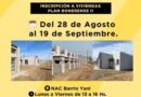 Inscripción para 12 viviendas, del Programa Plan Bonaerense II.
