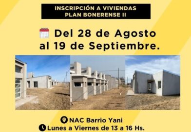 Inscripción para 12 viviendas, del Programa Plan Bonaerense II.