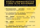 ASUETO ADMINISTRATIVO POR EL DÍA DEL EMPLEADO MUNICIPAL
