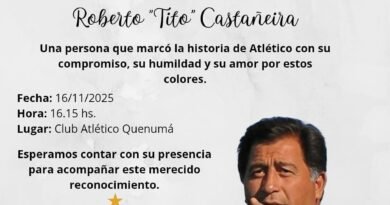 Club A. Quenuma: Este domingo será un día especial.