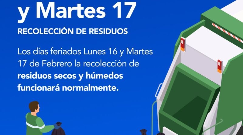 FERIADOS: RECOLECCIÓN DE RESIDUOS 🚛♻️