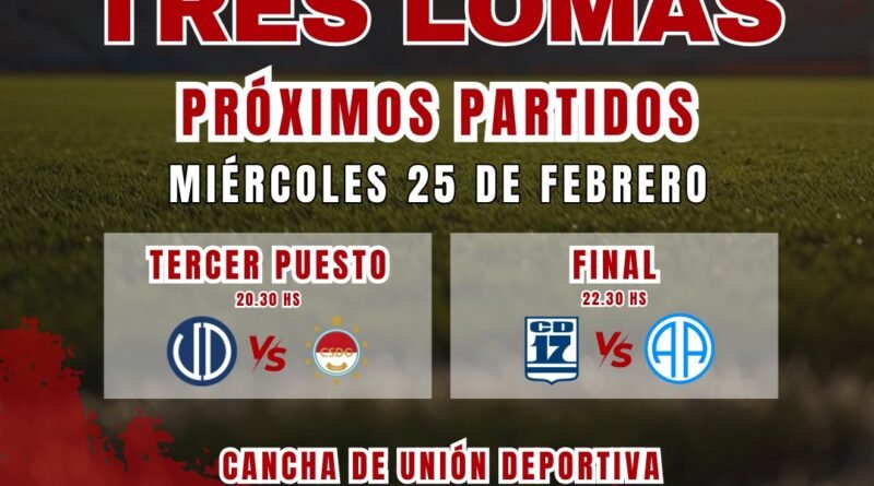 🏆⚽️ SE DEFINE LA COPA TRES LOMAS