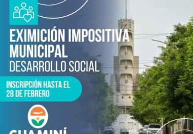 ⏳🚨 ÚLTIMOS DÍAS PARA INSCRIBIRSE A LA EXIMICIÓN IMPOSITIVA MUNICIPAL