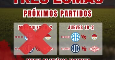 ‼️⚽️ Los partidos de la fecha 2 de la Copa Tres Lomas  se postergan para este jueves 19 de febrero