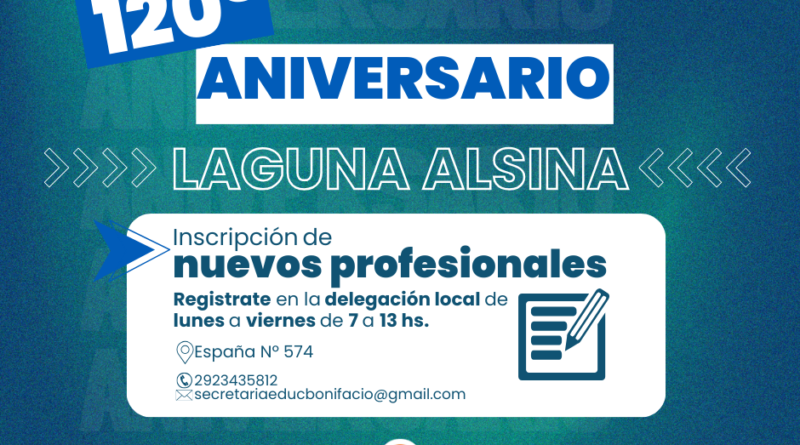 🎉📚 ¡Convocatoria para el registro de nuevos profesionales de Laguna Alsina! 🖊️