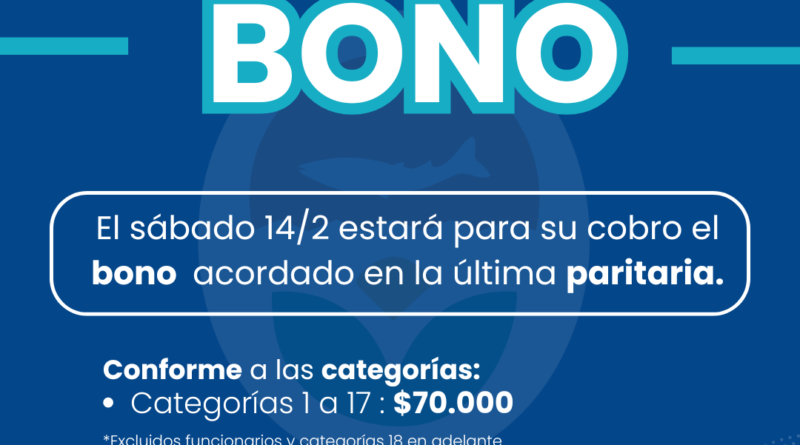 🔹 SE DEPOSITARÁ EL BONO A LAS Y LOS TRABAJADORES MUNICIPALES 🔹