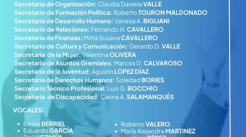 Comunicado del Partido Justicialista presenta la nueva lista