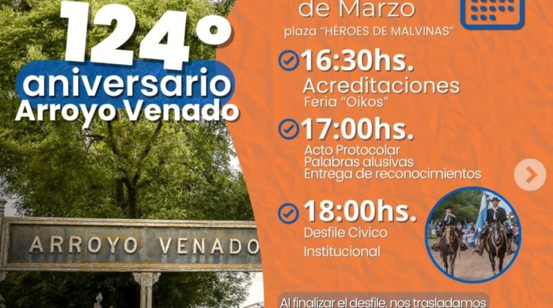 🎉🌾 ARROYO VENADO CELEBRA SU 124° ANIVERSARIO