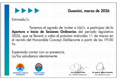 Invitación | Apertura de Sesiones Ordinarias 2026