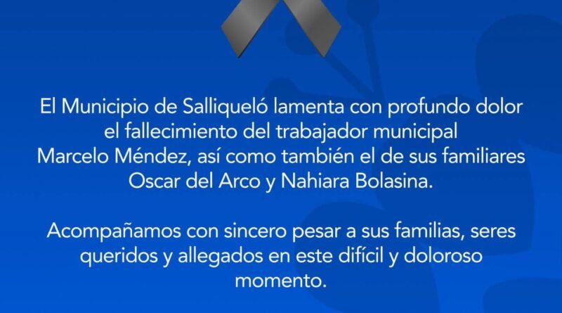 ⚫️ Mensaje Oficial del Municipio de Salliqueló