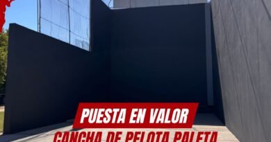 Pintura y estreno: la cancha de pelota paleta