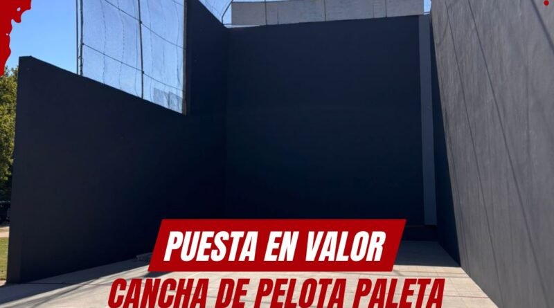 Pintura y estreno: la cancha de pelota paleta