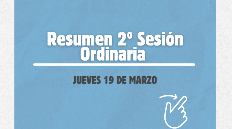 📑 Resumen de la Segunda Sesión Ordinaria 2026