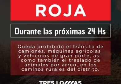 🚩 Bandera roja para caminos rurales.