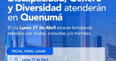 Las Oficinas de Discapacidad, Género y Diversidad estarán brindando atención en Quenumá