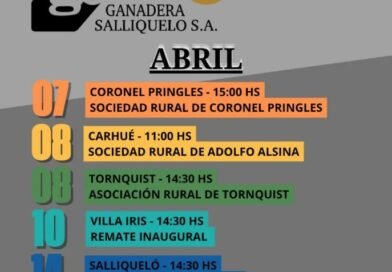 Ganadera Salliquelo: 📅 ¡Agenda de Remates – Abril 2026! 📅