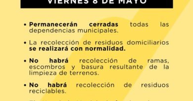 🟡 El próximo viernes 8 de mayo será feriado en el distrito por las Fiestas Patronales.