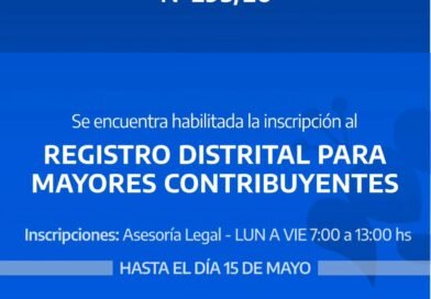 INSCRIPCIONES ABIERTAS PARA EL REGISTRO DE MAYORES CONTRIBUYENTES 📋