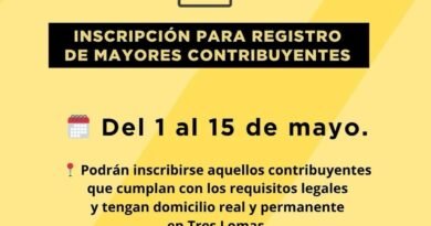 INSCRIPCIÓN PARA MAYORES CONTRIBUYENTES