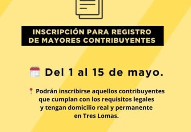 INSCRIPCIÓN PARA MAYORES CONTRIBUYENTES