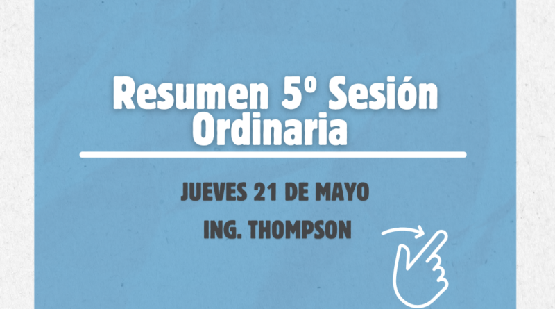 RESUMEN 5TA. SESION ORDINARIA 2026