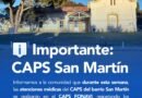 IMPORTANTE | CAPS SAN MARTÍN