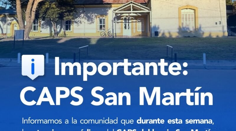 IMPORTANTE | CAPS SAN MARTÍN