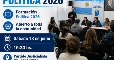 PARTE DE PRENSA P.J. – Primer Encuentro de Capacitación Política 2026 en Tres Lomas
