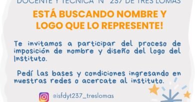 Buscamos nombre y logo para el Instituto Superior de Formación Docente y Técnica N.º 237.