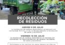 ♻ Recolección de residuos para el fin de semana.