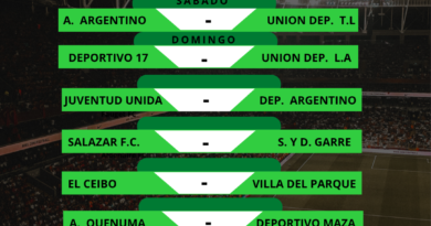 Fútbol de La Liga: Próxima 3° fecha: Torneo Clausura Matias Carini.