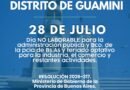 🗓️ 28 DE JULIO: FERIADO ADMINISTRATIVO POR EL 140 ANIVERSARIO DEL DISTRITO 🇦🇷