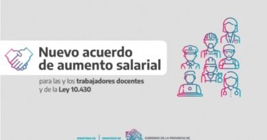 La Provincia acordó con los gremios docentes y de la Ley 10430 un aumento salarial del 7% escalonado en julio y agosto