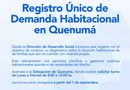 REGISTRO ÚNICO DE DEMANDA HABITACIONAL EN QUENUMÁ.