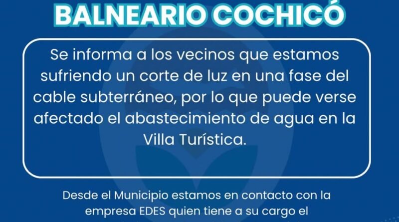 📢 INFORMACIÓN IMPORTANTE PARA LOS VECINOS DE COCHICÓ