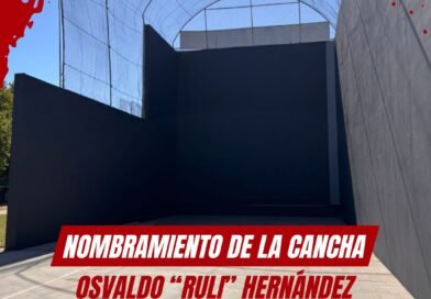 🙌 Este lunes 17 de agosto, se realizará el nombramiento de «Osvaldo ‘Ruli’ Hernández» a la cancha de pelota a paleta del Polideportivo Municipal.