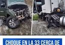 CHOQUE FRONTAL EN LA RUTA 33 DEJÓ TRES MILITARES HERIDOS