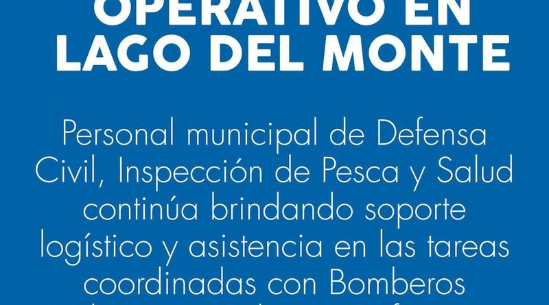 SINIESTRO EN LAGO DEL MONTE: OPERATIVO DE BÚSQUEDA Y ASISTENCIA