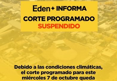 🟡⚡️ Corte programado de energía suspendido.