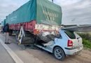 RUTA NAC. 226 KM 289: UN AUTO CHOCÓ CONTRA UN ACOPLADO ESTACIONADO