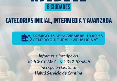 ♟️ TRES LOMAS SERÁ SEDE DEL TORNEO DE AJEDREZ “6 CIUDADES”